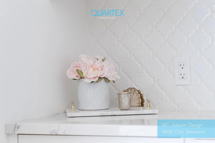 4200 Chic Statuario - Quartex Surfaces Inc. Quartz , Marble , Granite , porcelain 